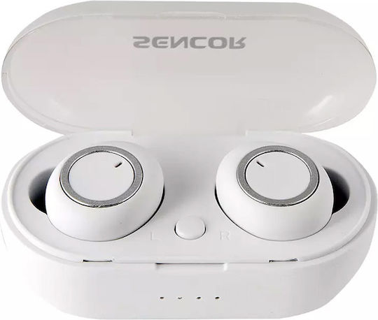 Sencor Sep 510BT In-Ear Bluetooth-Freisprecheinrichtung Kopfhörer mit Ladeetui Weiß