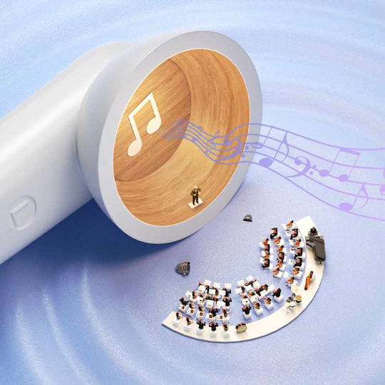 WK S28 Pop Digital Series Earbud Bluetooth Handsfree Ακουστικά με Θήκη Φόρτισης Λευκά
