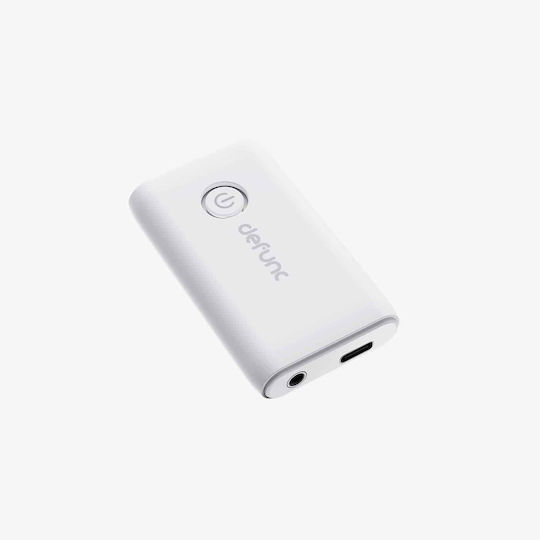 Defunc True Lite Travel Kit Earbud Bluetooth хендсфри Слушалки с Устойчивост на Пот и Кутийка за Зареждане Бял