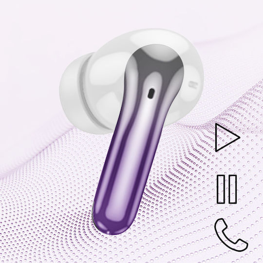 Hoco EQ16 In-ear Bluetooth Handsfree Earphones with Charging Case Purple Glaze
