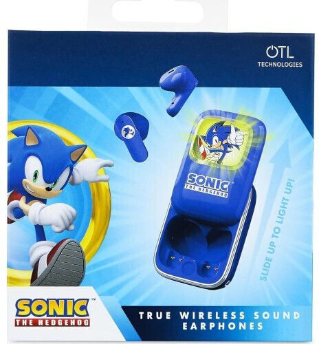 OTL Sonic the Hedgehog Slide In ear Bluetooth хендсфри Слушалки с Кутийка за Зареждане Син