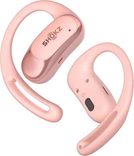 Shokz OpenFit Air Open Ear Bluetooth Handsfree Ακουστικά με Αντοχή στον Ιδρώτα και Θήκη Φόρτισης Ροζ