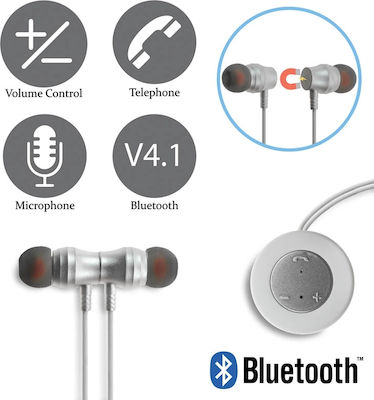 XT-8 In-ear Bluetooth Handsfree Earphones with Sweat Resistance Whitά