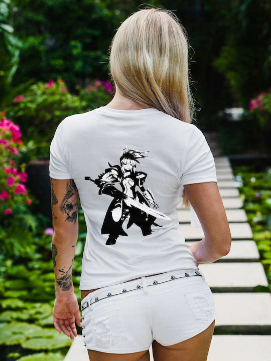 Knight In Armor With Sword T-shirt White Cotton