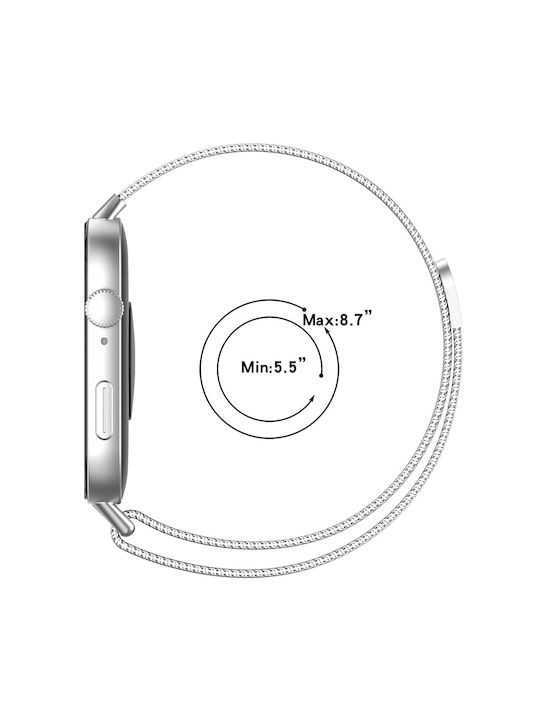 Techsuit Strap Stainless Steel Silver (Huawei Watch Fit 3)