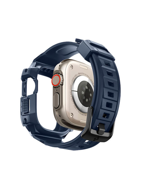 Spigen Rugged Armor Pro Armband Silikon Marineblau (Apple Watch Ultra 1/2 (49mm))