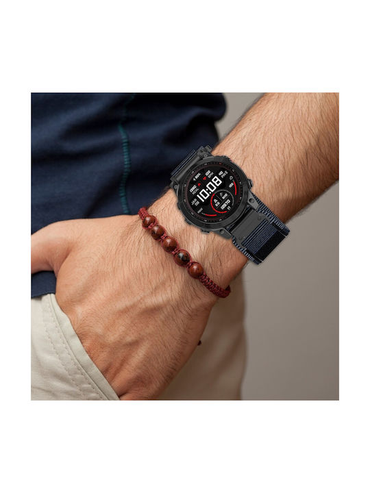 Techsuit Watchband Quickfit 20mm W057 Каишка Неръждаема стомана Черен (Гармин Инстинкт 2S)