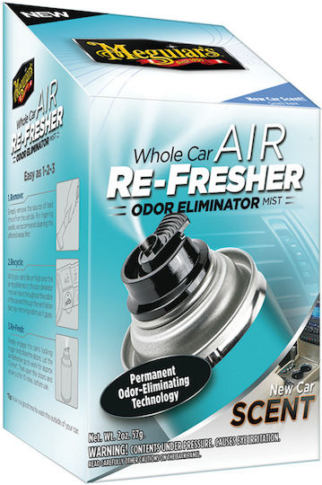 Meguiar's Air Re-fresher Спрей за Почистване на Автомобилен Климатик с Аромат Нов Автомобил 59ml