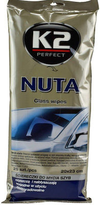 K2 Nuta Wipes Car Window Cleaning Wipes 25pcs