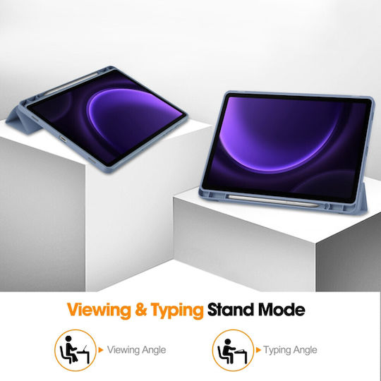 Techsuit Flip Cover Γκρι (Samsung Galaxy Tab S9 FE)