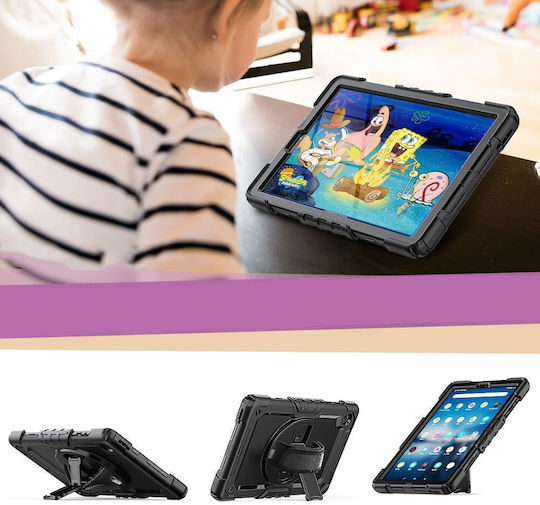 Tech-Protect Solid360 Handstrap Stand Back Cover Μαύρη (Lenovo Tab M10 Plus 10.6" 3rd Gen)