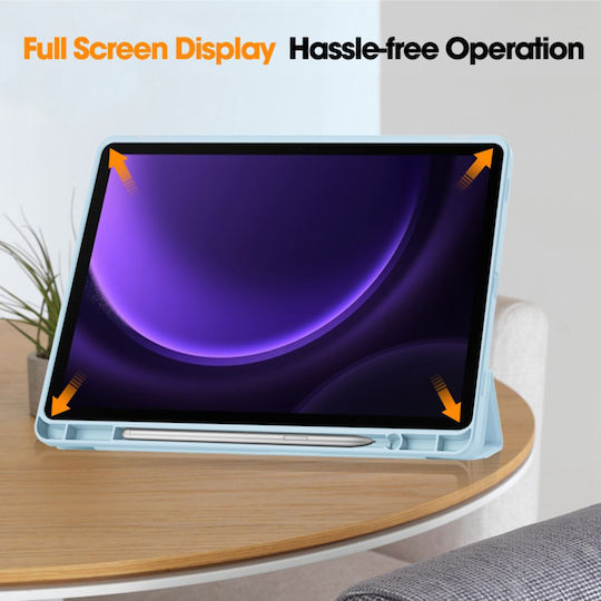 Techsuit Flip Cover Γαλάζια (Samsung Galaxy Tab S9 FE)
