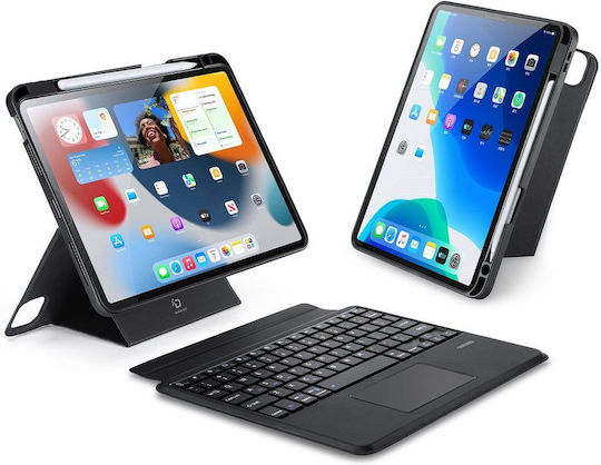 Dux Ducis Series Flip Cover with Keyboard in English US Blacη (iPad Air 2020/2022 / iPad Pro 2018 11" / iPad Pro 2021 11")