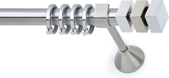 Anartisi Metallisch Vorhangstange Leader Einfach Φ25mm 200cm Nickel Satin