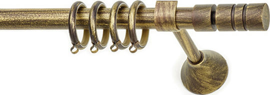 Anartisi Metallic Curtain Pole Max Single Φ20mm 200cm Bronze