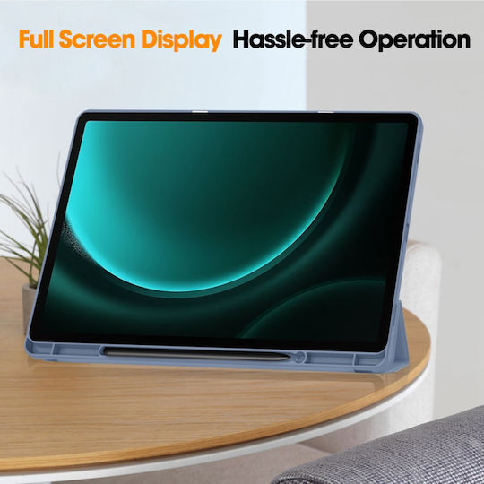 Techsuit Flip Cover Grau (Samsung Galaxy Tab S9 FE Plus)