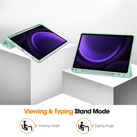 Techsuit Flip Cover Πράσινη (Samsung Galaxy Tab S9 FE)
