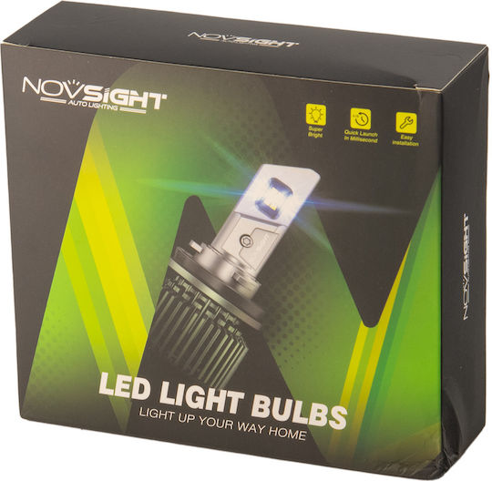 NovSight Lamps Car H4 Canbus LED 6500K Cold White 12-24V 100W 2pcs