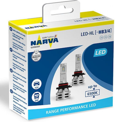 Narva Lămpi Autoturismului Range Performance HB3-9005 / HB4-9006 LED 6500K Alb rece 12-24V 24W 2buc