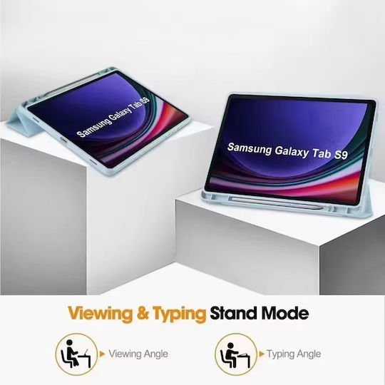 Techsuit Флип Капак Черен (Samsung Galaxy Tab S7 FE)