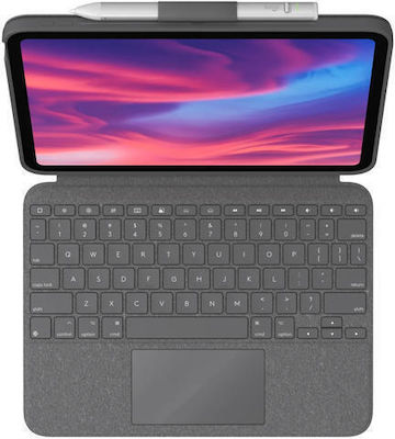 Logitech Combo Touch Klappdeckel Kunststoff mit Tastatur Englisch US Gray (iPad 2022 10,9 Zoll) 920-011382