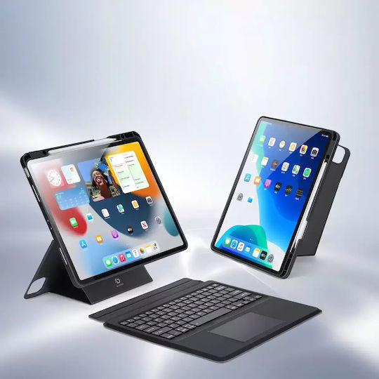 Dux Ducis Series Flip Cover with Keyboard in English US Blacη (Apple iPad Pro 12.9 (2020/2021/2022))