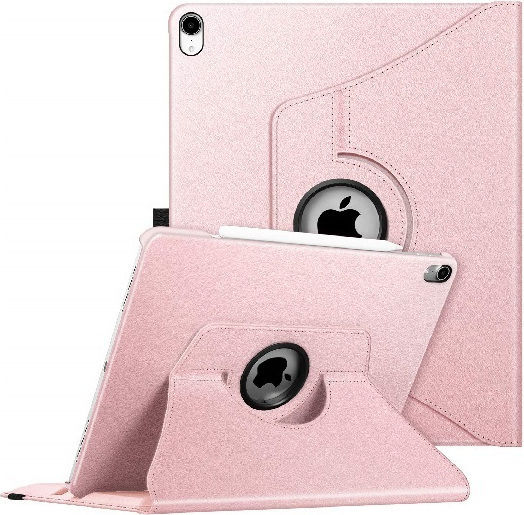 Flip Cover Δερμάτινη Ροζ Χρυσή (iPad Pro 2018 12.9")