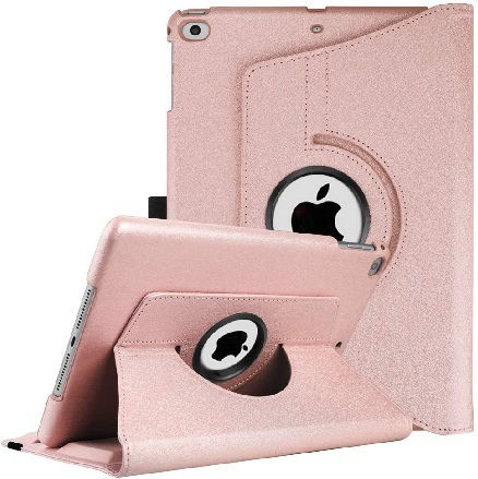 Leather Flip Cover Rotating Rose Gold (iPad 2 / 3 / 4)