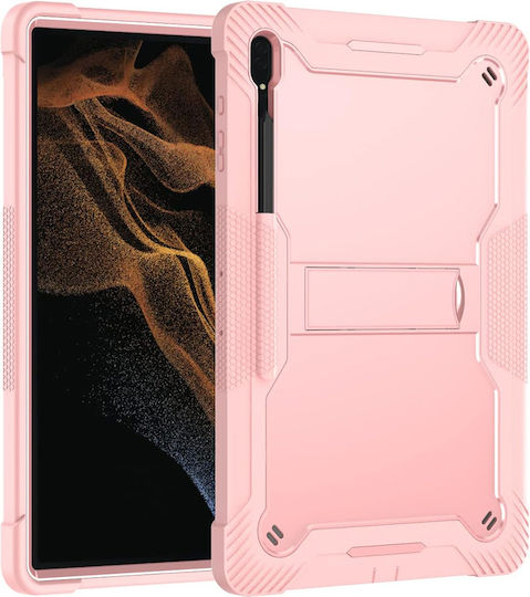 Techsuit Screen Protector Back Cover Durable Rose Golή (Samsung Galaxy Tab S8 Ultra / S9 Ultra)