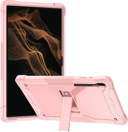 Techsuit Screen Protector Back Cover Durable Rose Golή (Samsung Galaxy Tab S8 Ultra / S9 Ultra)