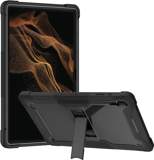 Techsuit Screen Protector Back Cover Durable Black (Samsung Galaxy Tab S8 Ultra Samsung Galaxy Tab S9 Ultra)