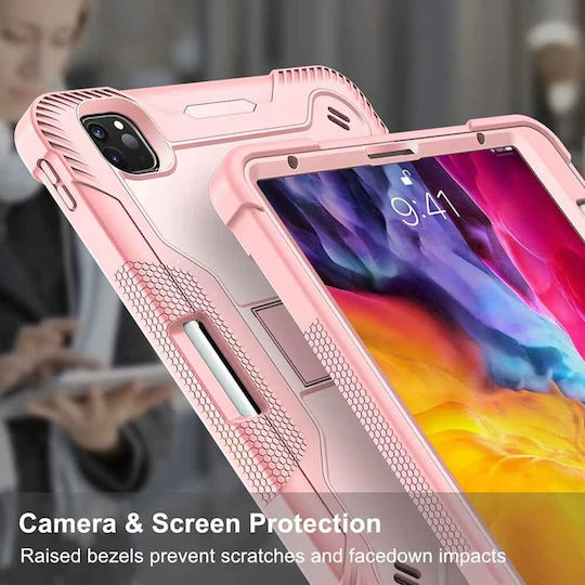Techsuit Протектор за екран Задна корица Издръжлива Розово златна (iPad Pro 2024 13")