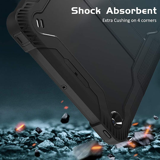 Techsuit Flip Cover Dauerhafte Schwarze (iPad 2017/2018 9.7")