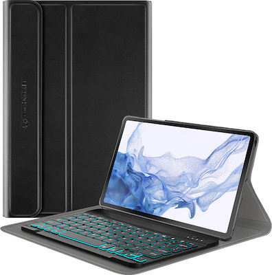 Techsuit Klappdeckel mit Tastatur Englisch US Schwarz Samsung Galaxy Tab S8