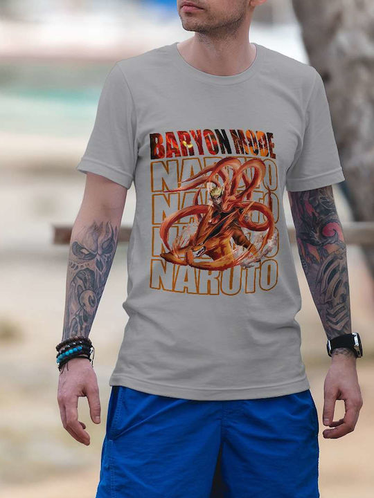 Mode Tricou Naruto Gri Bumbac