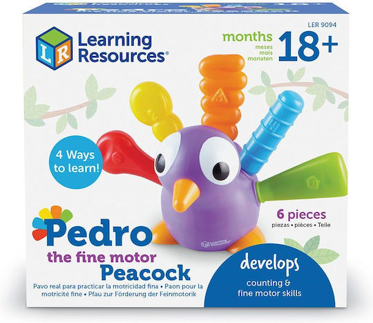 Learning Resources Παιχνίδι Στοίβαξης Pedro The Peacock για 18+ Μηνών
