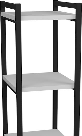 Βιβλιοθήκη Harvey Μαύρο-λευκή 33x28x100εκ.
