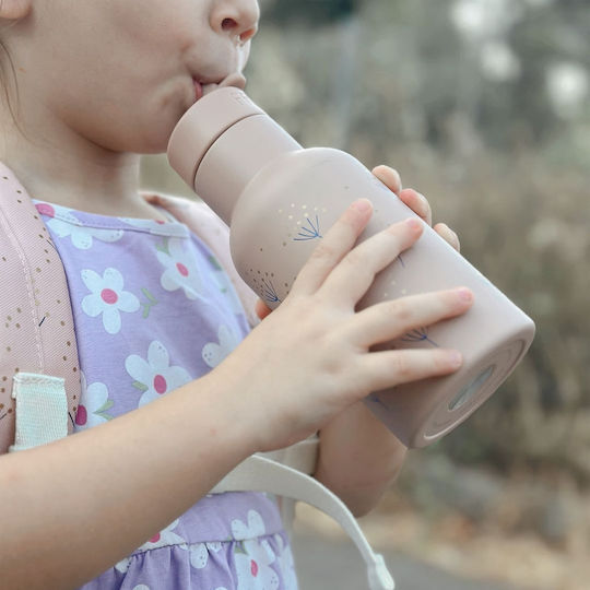 Fresk Kids Water Bottle Thermos Stainless Steel with Straw with Straw and Double Lid 350ml