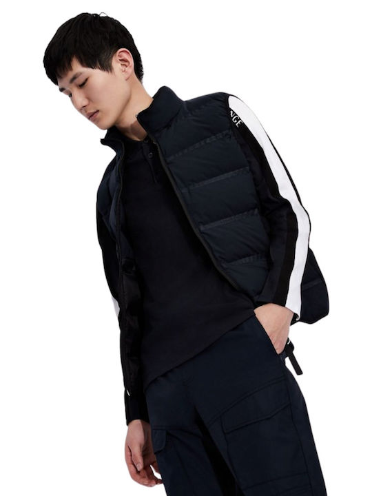 Sleeveless Jacket Navy Blue