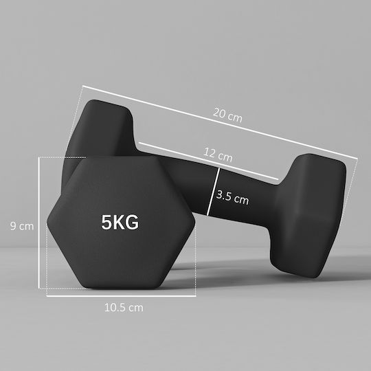 Sportnow Hexagon Dumbbell 1 x 5kg