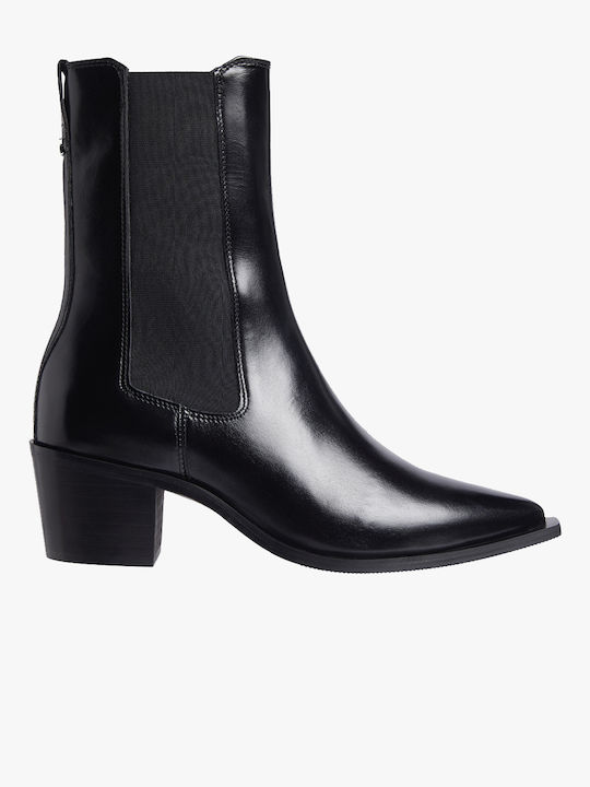 Calvin Klein Leather Women's Chelsea Boots Black