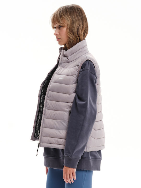 Emerson Kurz Damen Ärmellos Puffer Jacke für Winter Lila