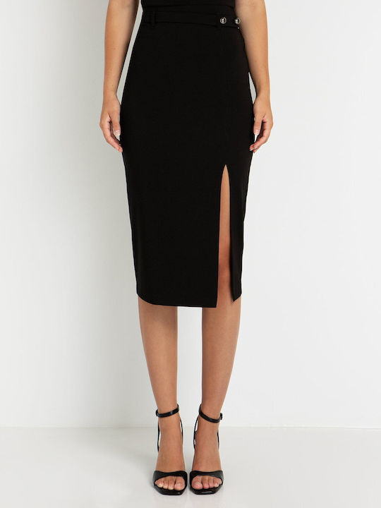 Toi&Moi Pencil Midi Skirt in Black color