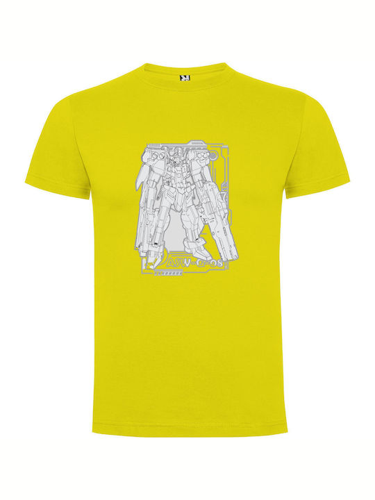 Gundam Inked Masterpiece Tricou Galben Bumbac