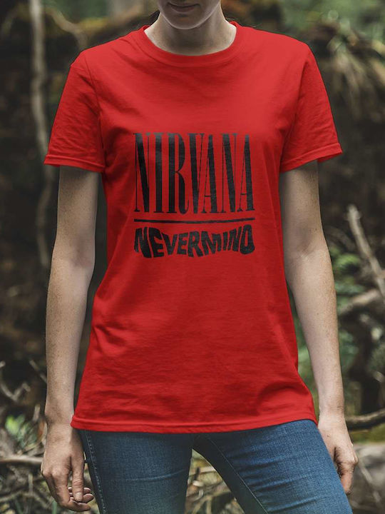 T-shirt Nirvana Rot Baumwolle