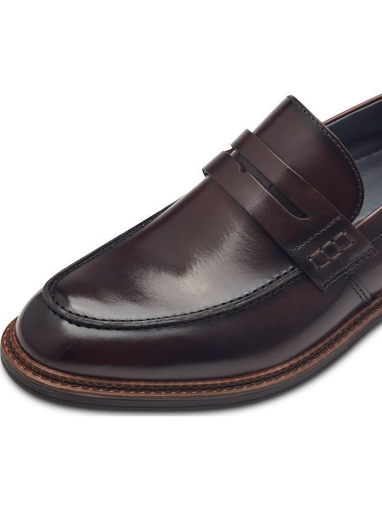 Δερμάτινα Ανδρικά Loafers σε Καφέ Χρώμα