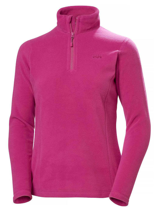 Daybreaker Women's Fleece Blouse Long Sleeve with Zipper Purple