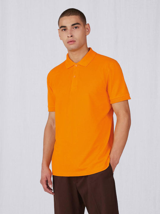 B&C Men's Short Sleeve Promotional Blouse Orange