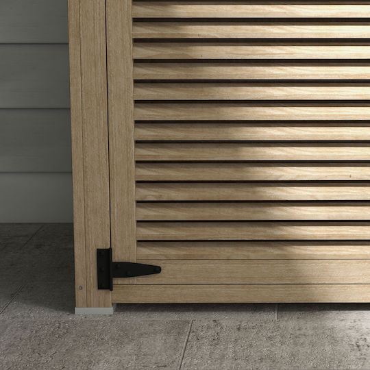 Double Door Wardrobe Wooden with 2 Shelves 127x65x159.5cm