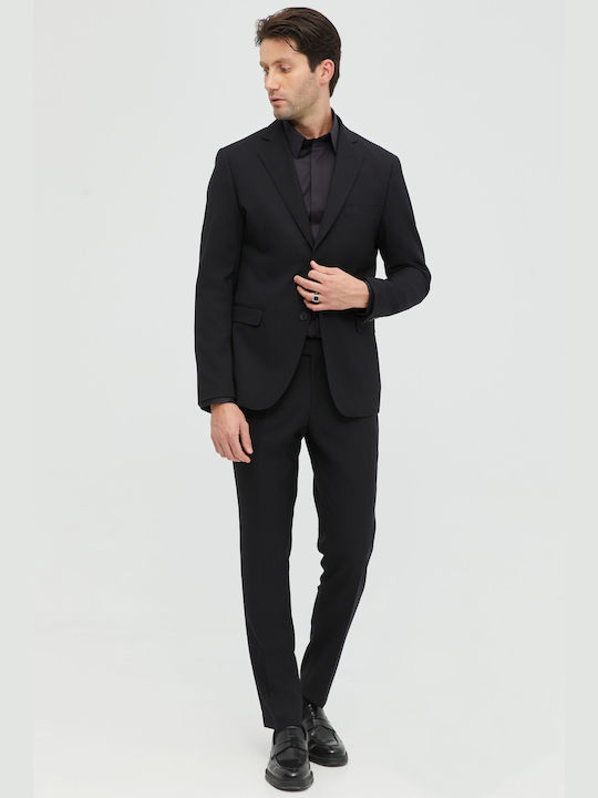 Aristoteli Bitsiani Men's Suit Slim Fit Black